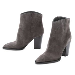 VINCE ERVING CHARCOAL SUEDE ANKLE BOOTS